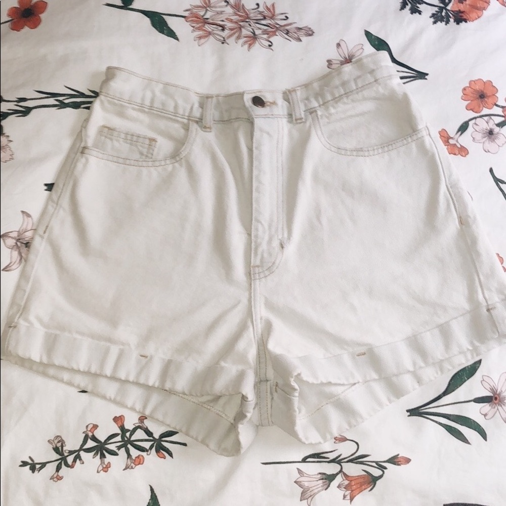 American Apparel LightWash HighWasted Denim Shorts